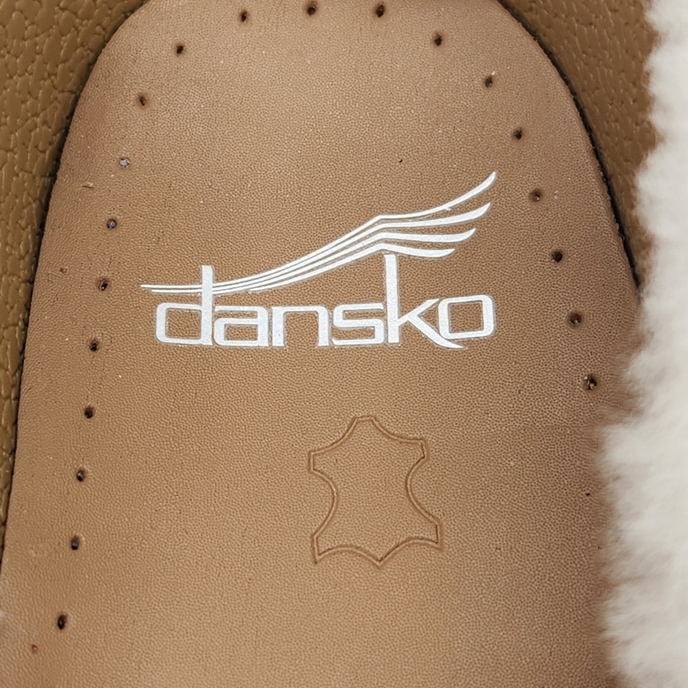Dansko Pro Cozy Clogs Women's 11.5 Tan Suede Shearling Boho Cottagecore New $150 - Picture 12 of 15